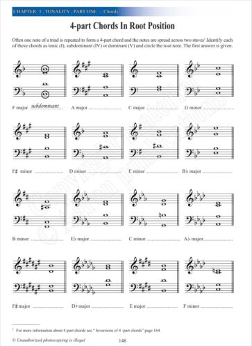4 Part Chords in Root Position