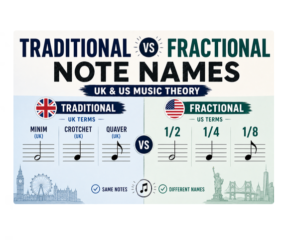 Traditional (UK) vs Fractional (US) Note Names