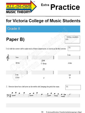 Grade 2 Music Theory Practice paper VCM exams