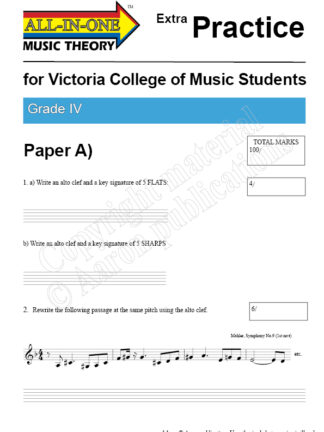 Grade 4 Music Theory Practice Paper PDF – VCM Exams