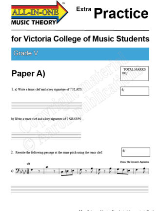 VCM Grade 5 Music Theory Practice Paper